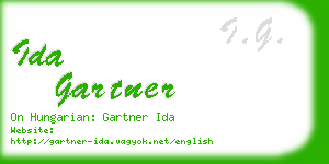 ida gartner business card